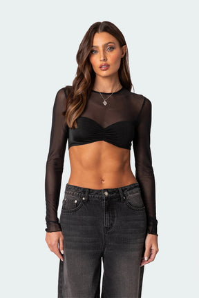 Top Cropped Manga Longa Jane