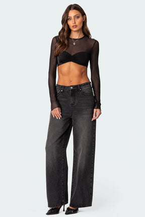 Top Cropped Manga Longa Jane