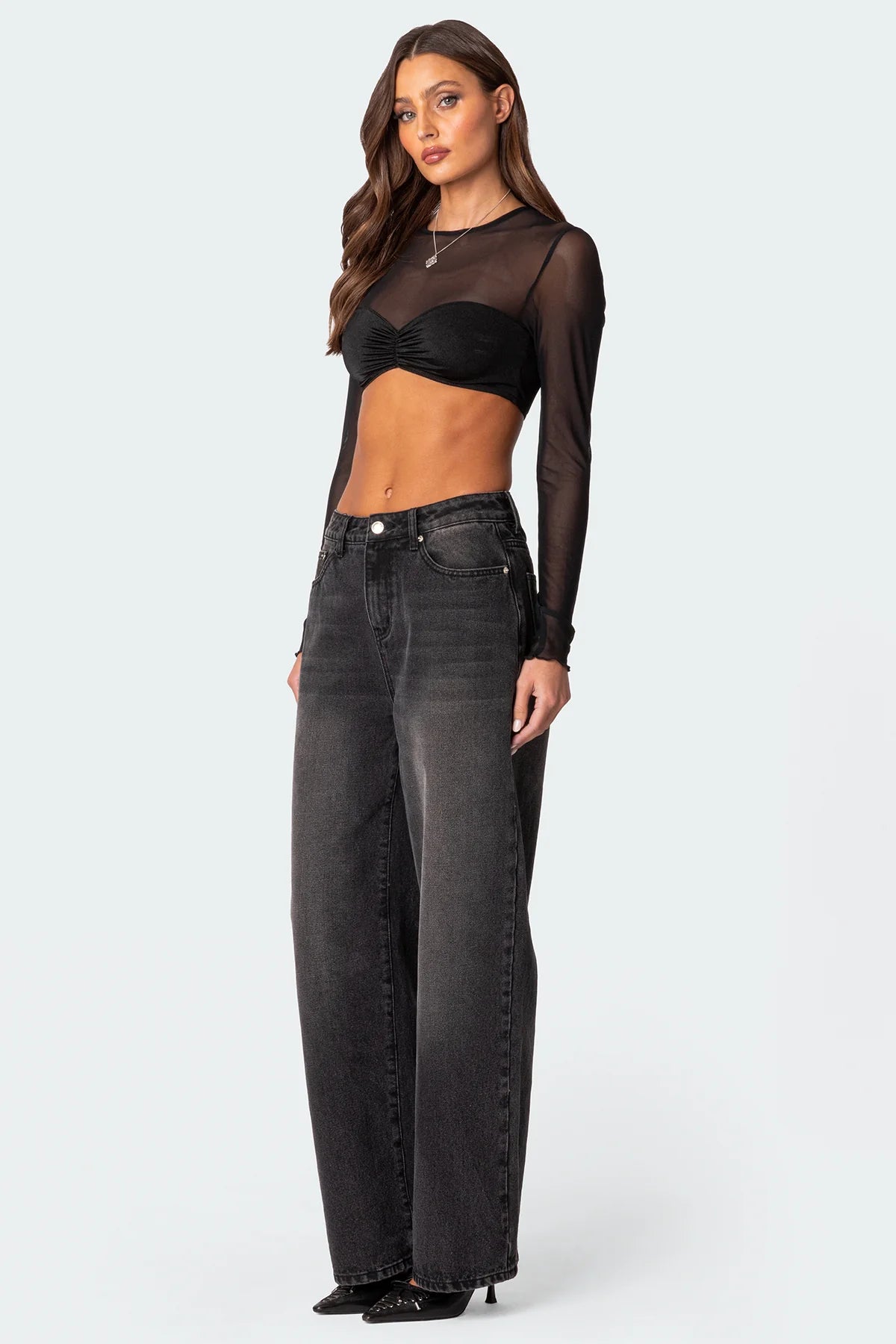 Top Cropped Manga Longa Jane