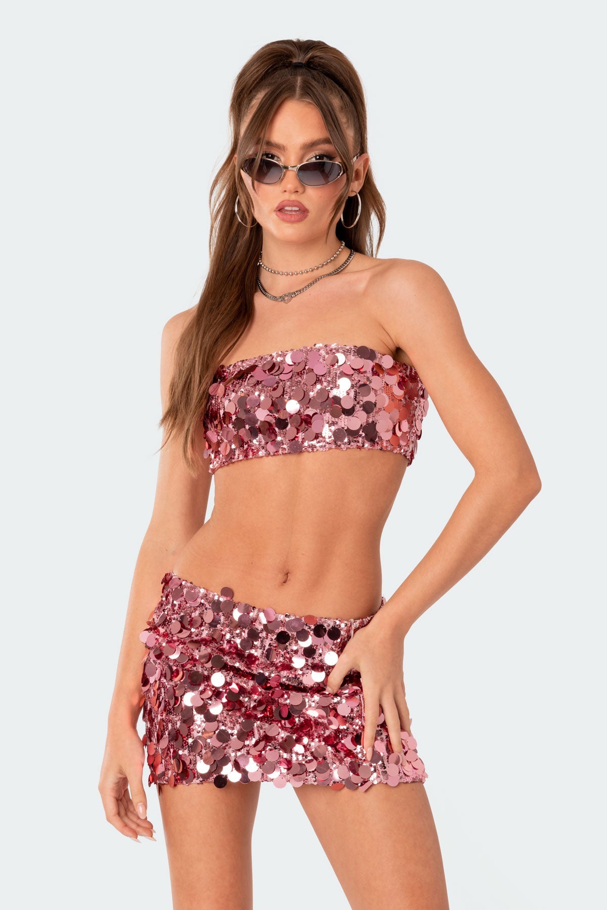 Conjunto Bandeau de Lantejoulas Riley