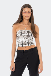 Top Cropped Estampado