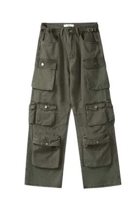 Calça Cargo Perna Reta com Multi Bolsos